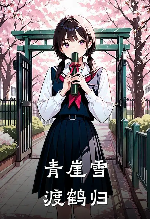 青崖雪，渡鹤归